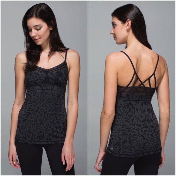 lululemon athletica Tops - Lululemon Animal Swirl Black Just Breathe Tank
